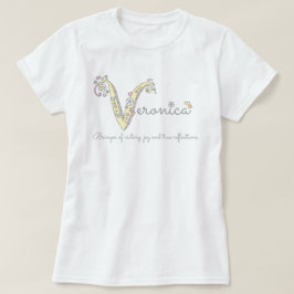 Veronica monogram V naam en betekenis shirt