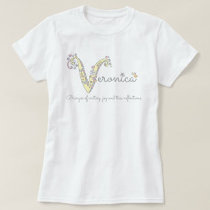 Veronica monogram V naam en betekenis shirt