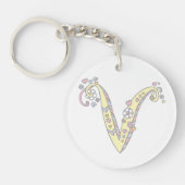 Veronica monogram V naam en betekenis Sleutelhanger (Voorkant)