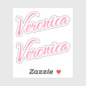 Veronica naam x2 sticker (Vel)