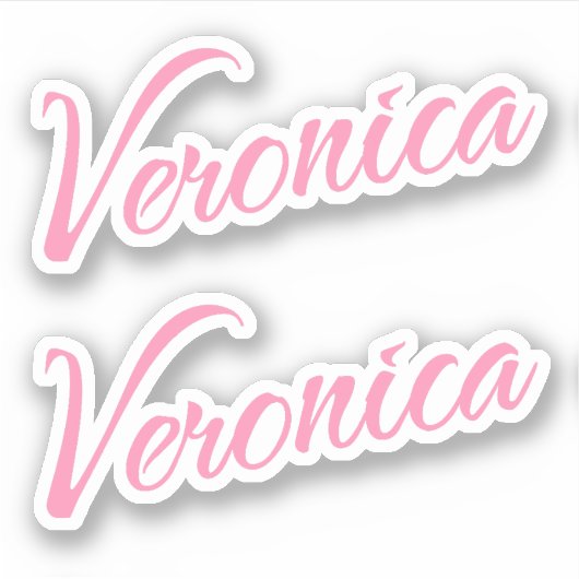 Veronica naam x2 sticker (Voorkant)