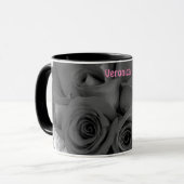 VERONICA ~ Specialized Red Rose Buds Photogram ~ Mok (Voorkant links)