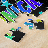 "VERONICA" Voornaam, geun "HAPPY BIRTHDAY" Legpuzzel (Zijkant)