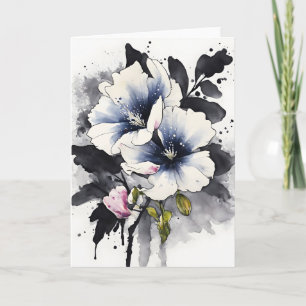 Veronica - Waterverf bloemen Kaart