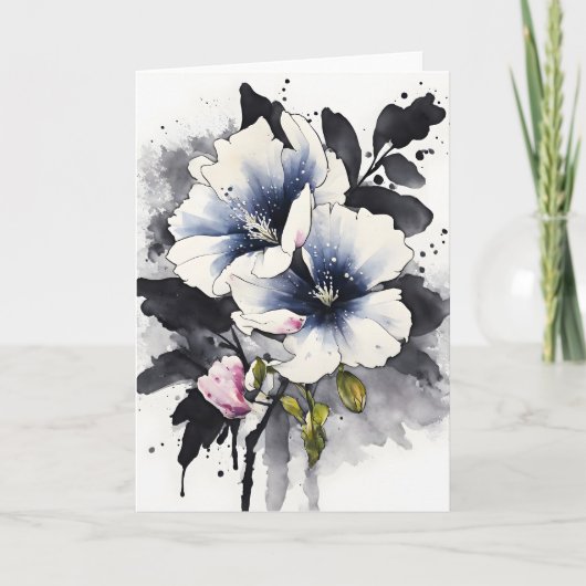 Veronica - Waterverf bloemen Kaart (Voorkant)