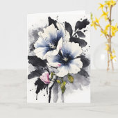Veronica - Waterverf bloemen Kaart (Gele Bloem)