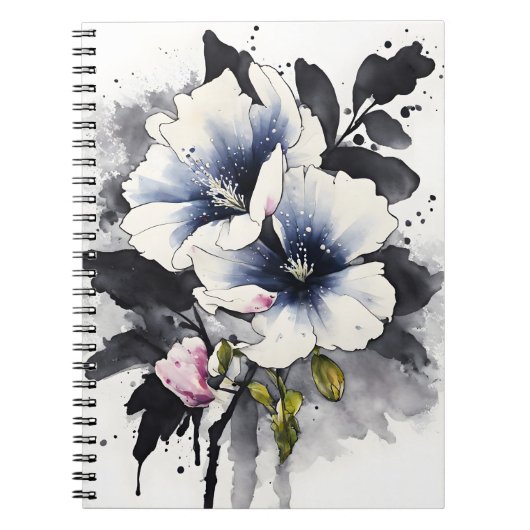 Veronica - Waterverf bloemen Notitieboek (Voorkant)