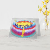 Veronica's Birthday Cake Kaart (Gele Bloem)