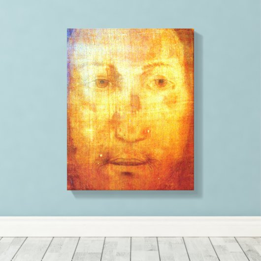 VERONICA'S VEIL HET GEZICHT VAN JESUS. CANVAS AFDRUK (Insitu (Houten vloer))