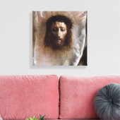 VERONICA'S VEIL, HET HOOGSTE GEZICHT VAN JESUS. CANVAS AFDRUK (Insitu (Woonkamer))
