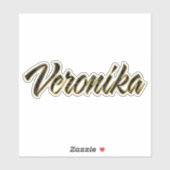 Veronika black gold Lettering Aufkleber Sticker (Vel)
