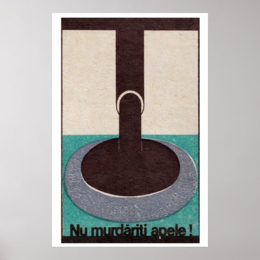 Verontreinig het Water Niet - Matchbox Print (Voorkant)