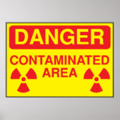 Verontreinigd gebied poster (Voorkant)