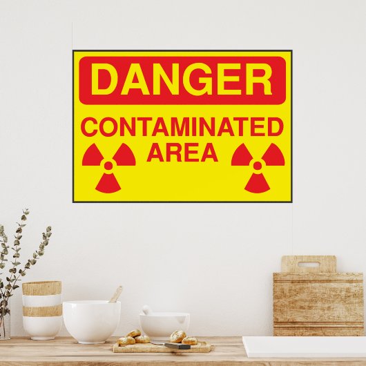 Verontreinigd gebied poster (Keuken)