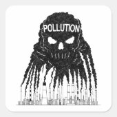 Verontreiniging Cloud Monster Square Sticker (Voorkant)
