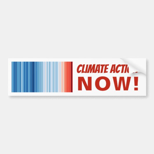 Verontreiniging door klimaatverandering door opwar bumpersticker (Voorkant)