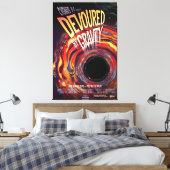 Verontroerd door zwaartekracht Halloween Hole Blac Canvas Afdruk (Insitu (Slaapkamer))