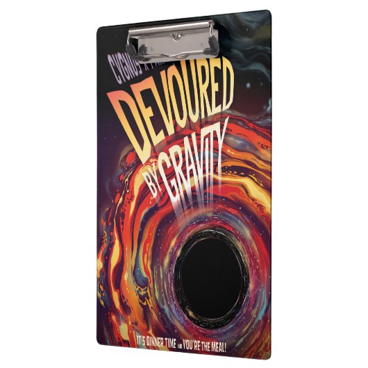 Verontroerd door zwaartekracht Halloween Hole Blac Klembord (Links)