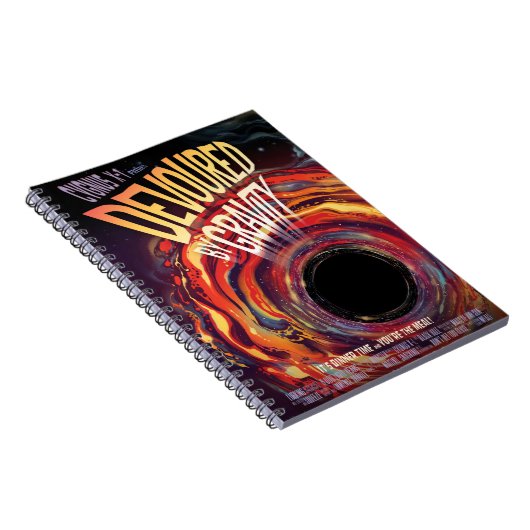 Verontroerd door zwaartekracht Halloween Hole Blac Notitieboek (Rechterzijde)