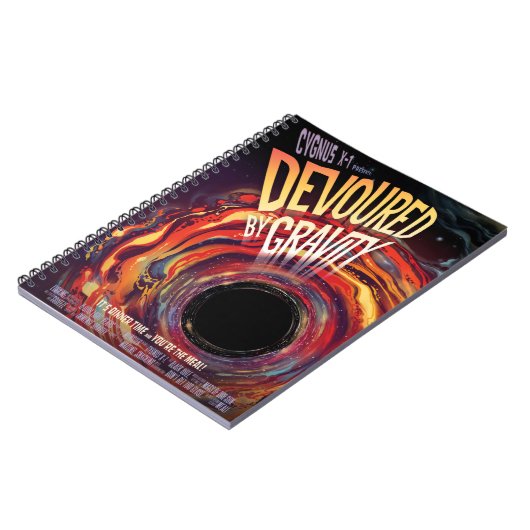 Verontroerd door zwaartekracht Halloween Hole Blac Notitieboek (Linkerzijde)