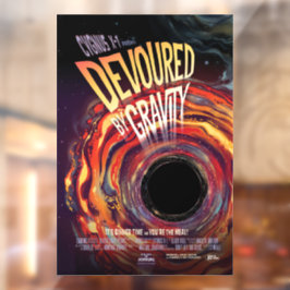 Verontroerd door zwaartekracht Halloween Hole Blac Raamsticker