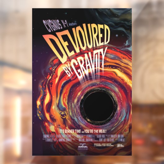 Verontroerd door zwaartekracht Halloween Hole Blac Raamsticker (Vel 2)