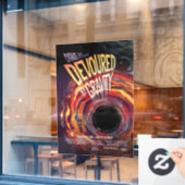 Verontroerd door zwaartekracht Halloween Hole Blac Raamsticker (Cafe Raam)