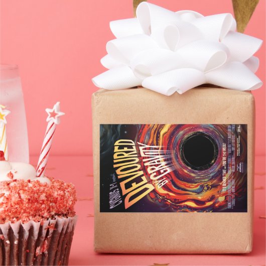 Verontroerd door zwaartekracht Halloween Hole Blac Rechthoekige Sticker (Feest)