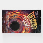 Verontroerd door zwaartekracht Halloween Hole Blac Spandoek (Horizontaal)