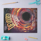 Verontroerd door zwaartekracht Halloween Hole Blac Tissuepapier (Craft)