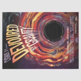 Verontroerd door zwaartekracht Halloween Hole Blac Tissuepapier