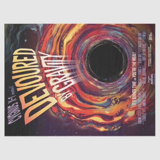 Verontroerd door zwaartekracht Halloween Hole Blac Tissuepapier (Voorkant)