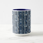 Verontruste en gevlochten Blue Jean Denim Mok (Midden)