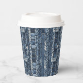 Verontruste en gevlochten Blue Jean Denim Papieren Bekers (Links)