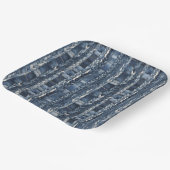 Verontruste en gevlochten Blue Jean Denim Papieren Bordje (Gebogen)