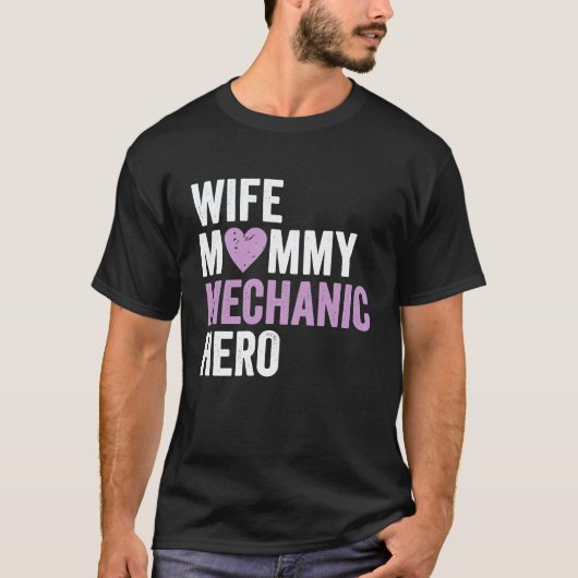 Verontruste monteur vrouw moeder monteur held t-shirt (Voorkant)