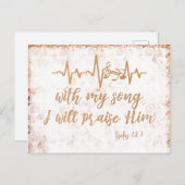  verontruste psalmen Song Bijbelvers Briefkaart (Voorkant / Achterkant)