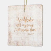  verontruste psalmen Song Bijbelvers Keramisch Ornament (Links)