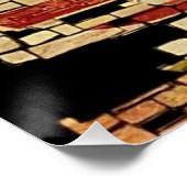 verontruste USA Letters en American Flag Perfect Poster (Hoek)