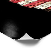  verontruste VS Letters en vlag Perfect Poster (Hoek)