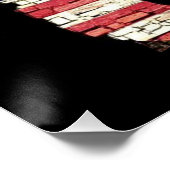 verontruste VS Letters en vlag Perfect Poster (Hoek)