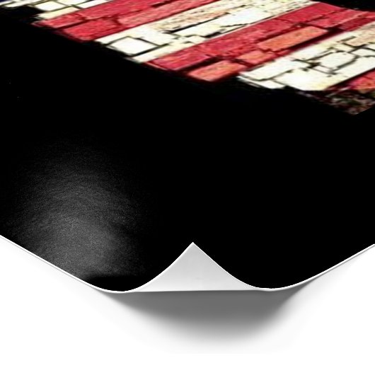  verontruste VS Letters en vlag Perfect Poster (Hoek)