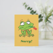 Verontrustende kikker briefkaart (Staand voorkant)