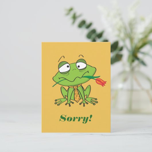 Verontrustende kikker briefkaart (Staand voorkant)