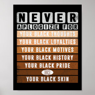 Verontschuldig Black History Maand Blm Melanin Pri Poster