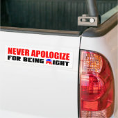 Verontschuldig je nooit dat je gelijk hebt! bumpersticker (Op Truck)
