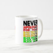 Verontschuldig je nooit voor je Blackness Koffiemok (Voorkant rechts)