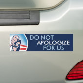 Verontschuldig ons niet bumpersticker (Op auto)