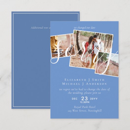 VERONTSCHULDIGD! Uitstel van het huwelijk Wijzigin (Voorkant / Achterkant)