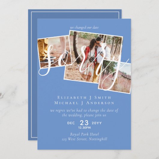 VERONTSCHULDIGD! Uitstel van het huwelijk Wijzigin (Voorkant / Achterkant)